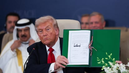 Trump capitaliza ante líderes de todo el mundo el acuerdo de paz en Gaza