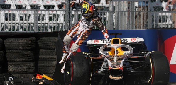 Colapinto venía bárbaro en la clasificación, pero Hadjar perdió el control de Racing Bulls y hay bandera roja