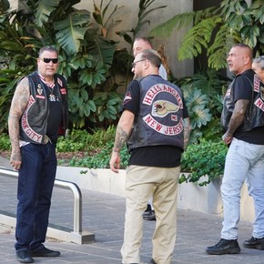 Sorpresa en La Plata por la llegada de motoqueros del grupo Hells Angels